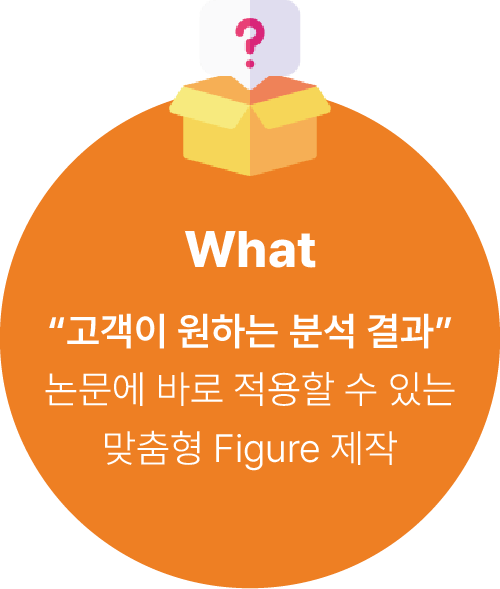 What we do, 논문 출판에 적합한 높은 퀄리티의 데이터 분석 결과를 제공합니다.